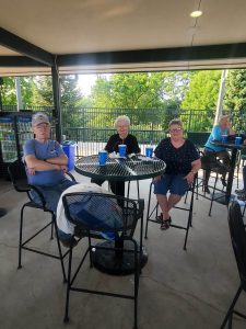 Church members enjoying some soft drinks at the Loons Game.